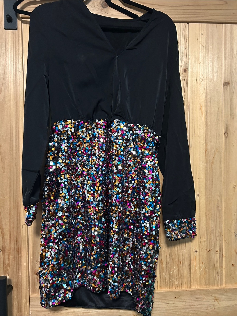 Black Sequin Party Dress
